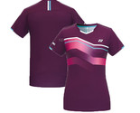 YONEX 23FW Women&#39;s Badminton T-Shirts Apparel Top Sportswear Wine NWT 23... - $63.81