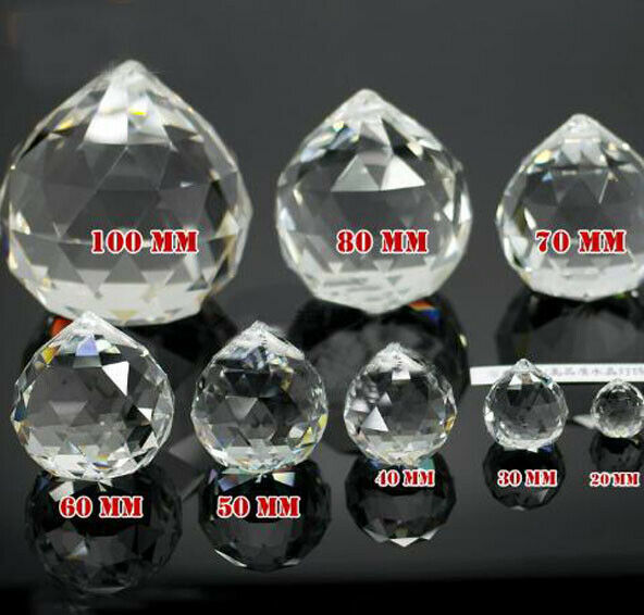 1pcs 8 Size K9 Crystal Faceted Ball Prisms Suncatcher 20-100mm Lamp Part Pendant - $11.60 - $26.63