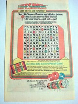 1981 Life Savers Color Ad Find the Ten Flavors in the Puzzle - £6.40 GBP