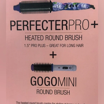 Calista Perfecter Pro Geated Roynd Brush+GoGo Mini Brush ( Iris Purple) ... - £54.63 GBP