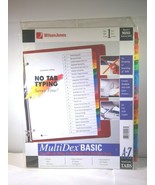 A-Z multi-color Divider TABS set No Tab Typing MultiDex Basic 90203 Wils... - £5.30 GBP