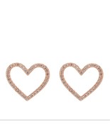 KATE SPADE NEW YORK Pave Heart Stud Earrings, Rose Gold/Diamond Crystal,... - $67.01 CAD