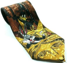 Looney Tunes New York City Bugs Bunny Daffy Statue Of Liberty Skyscraper Tie - £12.38 GBP