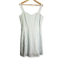 Gap Blue &amp; White Striped Linen Cami Fit and Flare Dress 8 TALL - £30.88 GBP
