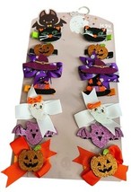 Halloween Hair Bows 14-Pack Girls Clips Bats Ghosts Pumpkins Cats Witche... - $24.79