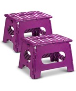 2-Pack Purple Folding Step Stool Safe Easy Open Space-Saving Lightweight... - $31.35