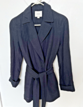 Vince Black Linen Blend Belted Jacket ( Size M)  NWT - £157.34 GBP