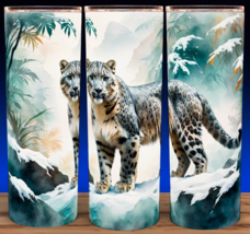 Beautiful Snow Leopard in Winter Cup Mug Tumbler 20oz - £15.75 GBP