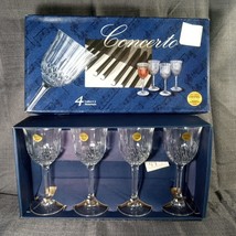 Vintage Italian Concerto Capri Liquor, 24% Lead Crystal, Set Of 4, Calici #2 - £39.85 GBP