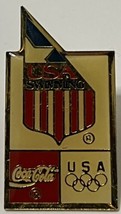 McDonalds Restaurant USA Swimming Olympics Collector Lapel Hat Pin Coca-... - £6.26 GBP