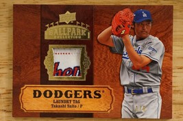 2008 UD Ballpark Collection Dodgers LE 1/8 Swatch Laundry Tag SA-2 Takashi Saito - £75.17 GBP