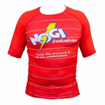 Energy Red Grappling Jiu-jitsu Rashguard Nogi Industries Short Sleeve BJJ - £22.52 GBP