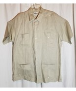 Renato Collezione Guayabera Cuban Linen Button Shirt Mens 1X Short Sleev... - $29.10