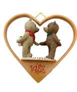 Vintage Hallmark Ornament 1988 1st First Christmas Together Bears Heart ... - £9.61 GBP