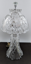 Crystal Glass Boudoir Table Lamp & Shade Crystal Clear Industries 18.5" Poland image 2