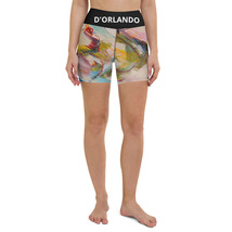 Yoga Shorts By Vincente, Model Erzulie Vesta Feat P.R. D&#39;orlando&#39;s ART- Handmade - £51.15 GBP