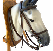 Horse Bridle And Reins + Halter And Strap To Tie. Genuine Tanned Leather. - £128.72 GBP+
