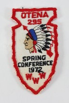 Vintage 1972 Otena 295 Spring Conference WWW OA Order Arrow Boy Scout Camp Patch - £9.34 GBP