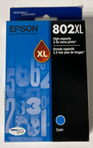 New Genuine Epson T802XL Cyan High Yield Ink Cartridge (T802XL220-S) 10/... - $31.12 CAD