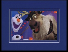 2019 Frozen II Olaf &amp; Sven Framed 11x14 Poster Display - £27.36 GBP