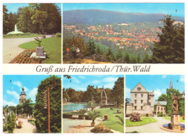 Vtg Postcard-Grub aus Friedrichroda/Thur. Wald-Photo Montage-4x6 Chrome-... - £4.62 GBP