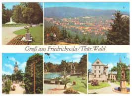 Vtg Postcard-Grub aus Friedrichroda/Thur. Wald-Photo Montage-4x6 Chrome-... - £4.72 GBP