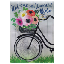 Meadow Creek Welcome to This Wonderful Ride Suede Garden Flag-2 Sided,12... - $14.84