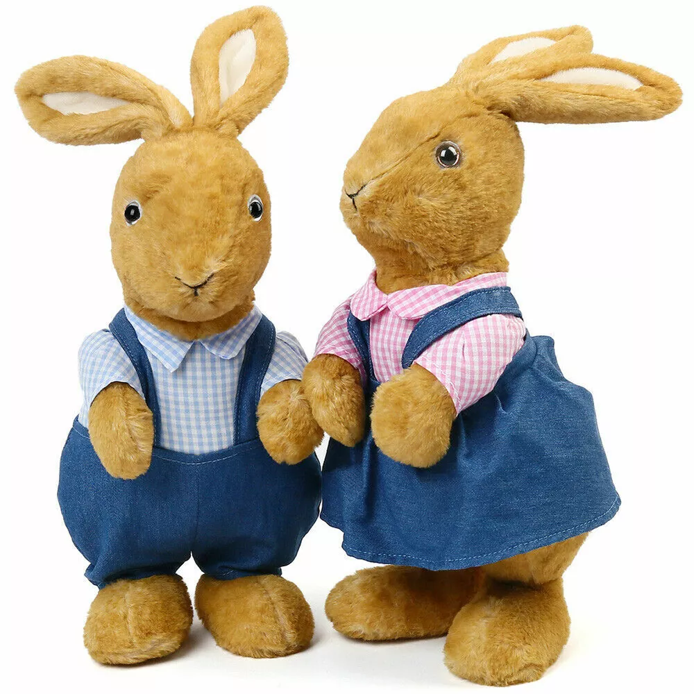 2x Bunny Stuffed Animal 12&#39;&#39; Plush Rabbit Easter Rabbit For Home Decor Kids - £19.40 GBP