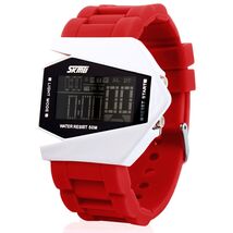 SKMEI Airplane Digital Watch Boys Students LED Water Resistant Silicone - $27.71