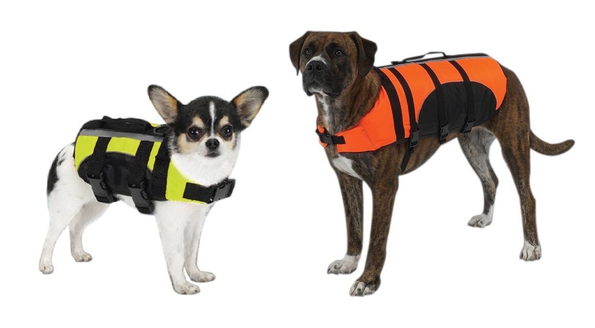 DOG LIFE JACKET Aquatic Pet Preserver Water Safety Vests for Dogs Swim Vest - $14.35 - $49.39