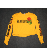 Savage Babe Womens Crop Top Long Sleeve Shirt Yellow Size M - €14,49 EUR