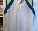 NWT Ladies GG BLUE White Peacock Blue Lime Noel Sleeveless Golf Shirt S ... - $34.99