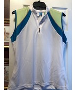 NWT Ladies GG BLUE White Peacock Blue Lime Noel Sleeveless Golf Shirt S ... - £28.03 GBP
