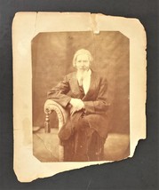 1800s Antique John Leeson Burlington Nj Photograph 72yo Ireland Nj Militia - £29.93 GBP