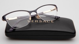 New Versace MOD.1218 1345 Violet Gold Eyeglasses Frame 53-17-140mm B40mm Italy - £90.06 GBP