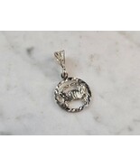 Womens Vintage Estate Sterling Silver Zodiac Cancer Pendant 1.4g E7687 - $48.31 CAD