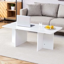 44.8&quot; White MDF Modern Luxury Coffee Table - Stable Triangle Support - $1,230.05 MXN