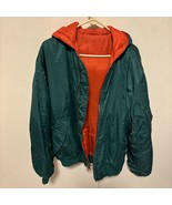 Vintage  reversable Flight Jacket  (USAF)  X LARGE orange and  green - $88.11