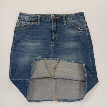 Universal Thread Women's Blue Frayed Denim Cotton Blend Skirt Size 10/30 (30×19) image 13