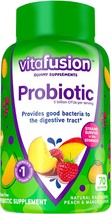 Vitafusion Probiotic Gummy Supplements, Raspberry, Peach and Mango Flavors, Prob - £33.56 GBP