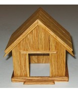 1:12 Scale Miniature Garden Dog House in solid Oak wood Artisan-signed O... - $31.32 CAD