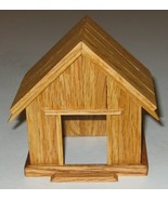 1:12 Scale Miniature Garden Dog House in solid Oak wood Artisan-signed O... - £18.34 GBP