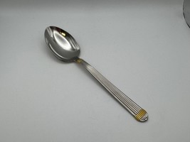 Christian Dior Stainless Steel GAUDRON Gold Accent Tablespoon Serving Spoon - $59.99