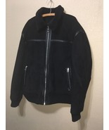 GUESS Men&#39;s Faux Suede Aviator Jacket BLACK SZ XL NEW $325 - $2,530.74 MXN