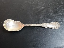 Antique Silver Spoon 1893 Engraved George Blanchard Porter Scallop Oyster Shell - £16.18 GBP