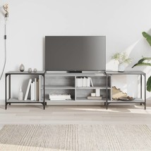 TV Cabinet Grey Sonoma 203x37x50 cm Engineered Wood - £59.83 GBP