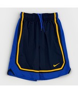 Nike Dri Fit Boys Basketball Shorts Size Small (8) Navy Blue Yellow Draw... - €18,76 EUR