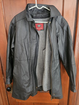 Marc Mattis Vintage Mens Black Leather Bomber Jacket Size Medium  - $47.47