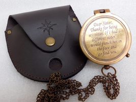 Brass Quote Compass | Gifts for Sister, Daughter, HER, Girl | IF I HAD A Differe - £25.50 GBP