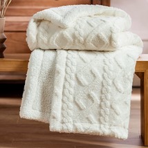 Sherpa Throw Blanket for Couch Sofa - Fuzzy Soft Cozy Blanket for Bed - £22.80 GBP